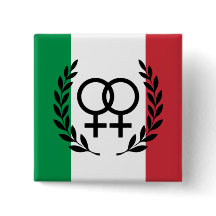 italienska flaggan Sapphic-symbol märke