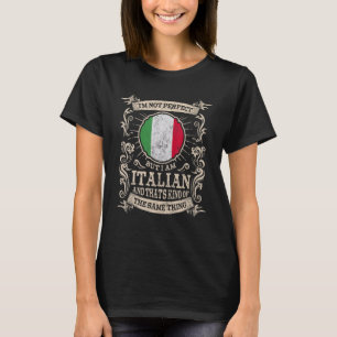 Italienska flaggan Stolta italienare män och kvinn T Shirt