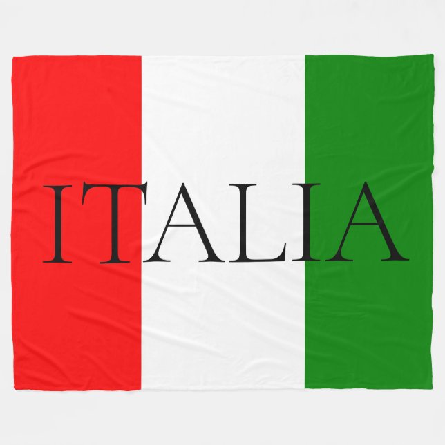 Italienska flaggan stor ITALIA Fleecefilt (Framsidan (Horisontell))