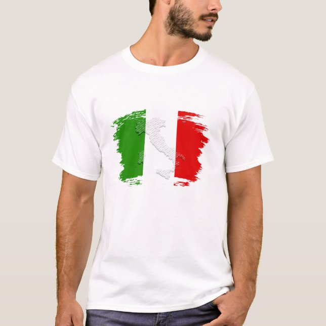Italienska flaggan t shirt (Framsida)