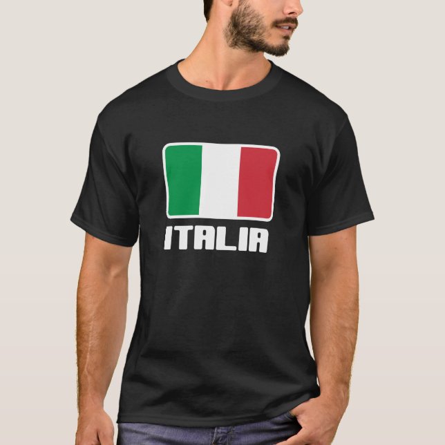 Italienska flaggan t-shirt (Framsida)