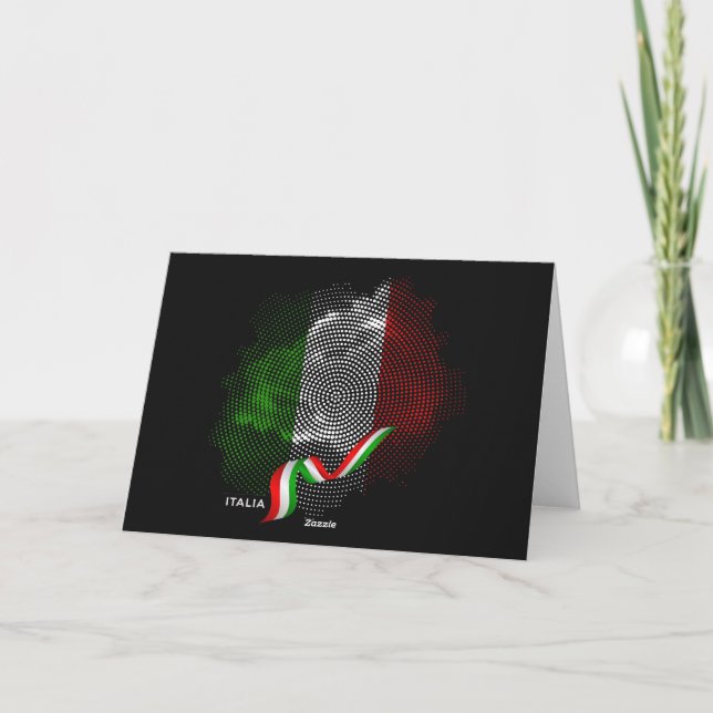 Italienska flaggan tack kort (Baksida)