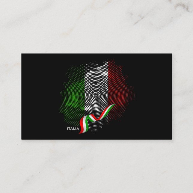 Italienska flaggan visitkort (Framsida)