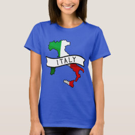 Italienska flaggans kartpatriotiska italienska sto t shirt