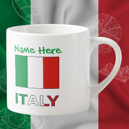 Italienska flaggans republikdag stolthet personlig espressomugg