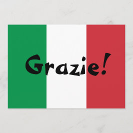 Italienska flaggans tack kort