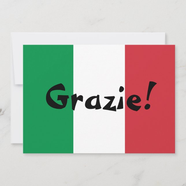 Italienska flaggans tack kort (Framsida)