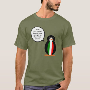 Italienska flaggans vilda djur pingvin personlig g t shirt