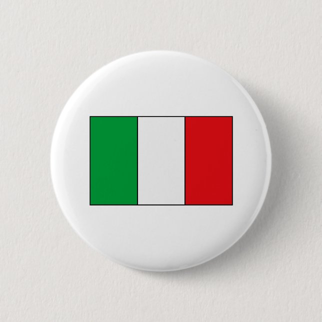 Italienska flaggaT-tröja och gåvor Knapp (Framsida)