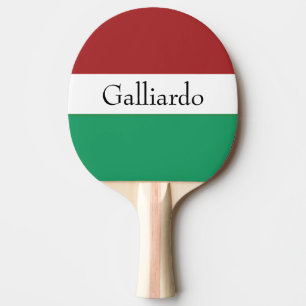 Italienska flaggfärger Efternamn Namn Anpassad Pingisracket