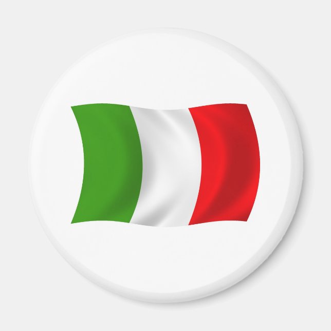 Italienska flaggmagnet magnet (Framsidan)