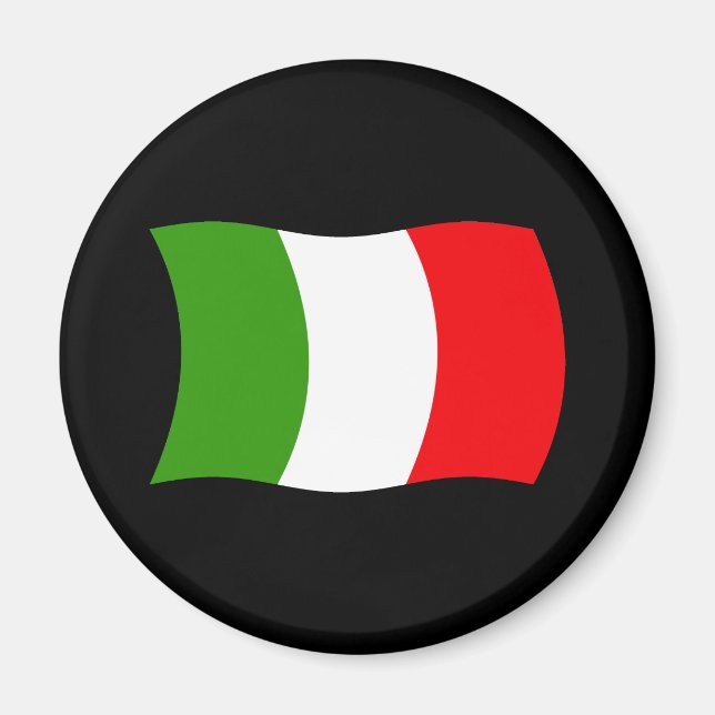 Italienska flaggmagneten magnet (Framsidan)