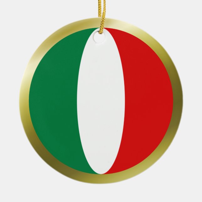 Italienska flaggprydnad julgransprydnad keramik (Framsidan)