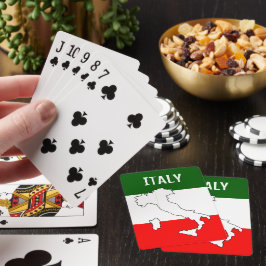 Italienska flaggspelkort casinokort