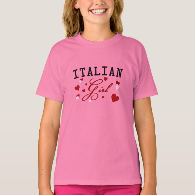 Italienska flickor Kids T-Shirt (Framsida)