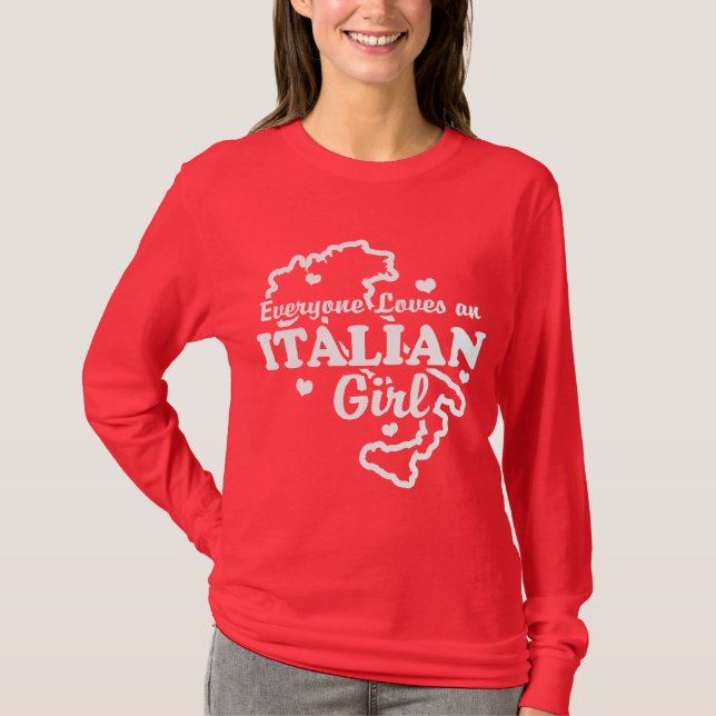 Italienska flickor t-shirt (Framsida)