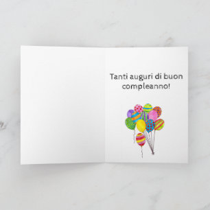 Italienska födelsedagsballonger kort