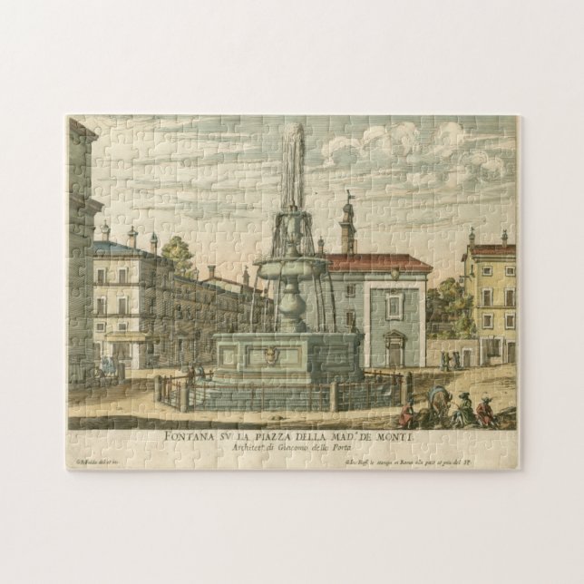 Italienska Fontän på Town Square av Falda Pussel (Horisontell)