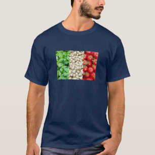 Italienska Food Flagga Tshirt T Shirt