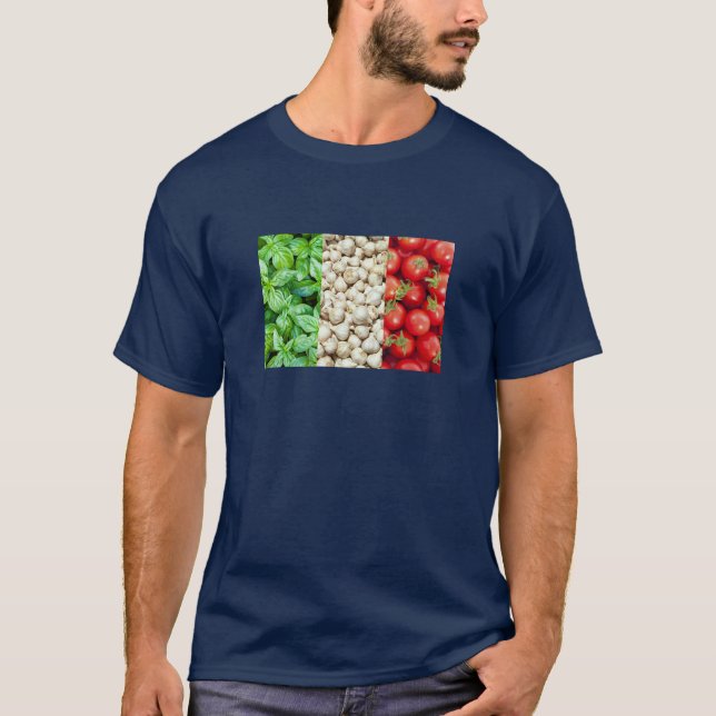 Italienska Food Flagga Tshirt T Shirt (Framsida)