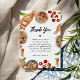 Italienska Food Little Meatball Baby Shower Tack Kort