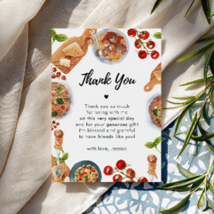 Italienska Food Little Meatball Baby Shower Tack Kort
