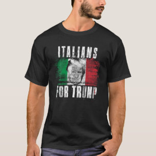 Italienska för Trump American och Italien Patrioti T Shirt