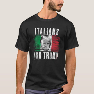 Italienska för Trump American och Italien Patrioti T Shirt