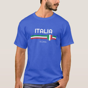 Italienska fotbollsflaggan Custom City Patriotic T Shirt