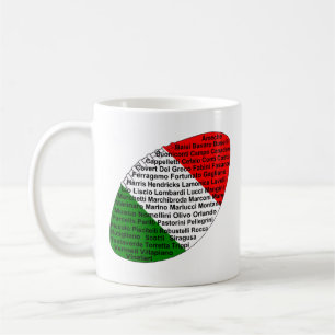 Italienska fotbollsspelare kaffemugg