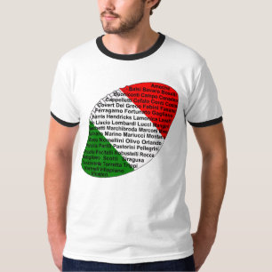 Italienska fotbollsspelare t shirt