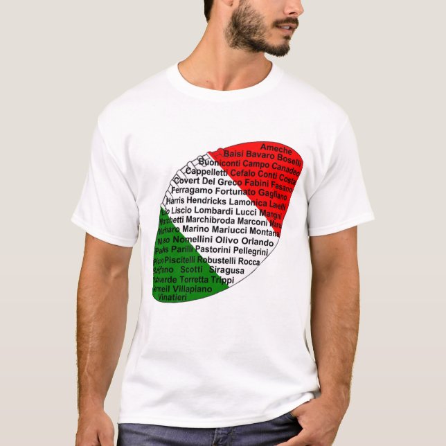 Italienska fotbollsspelare t shirt (Framsida)