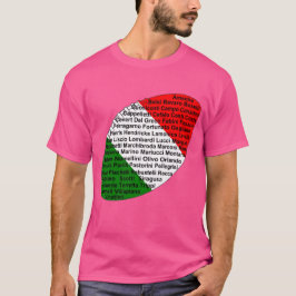 Italienska fotbollsspelare t shirt