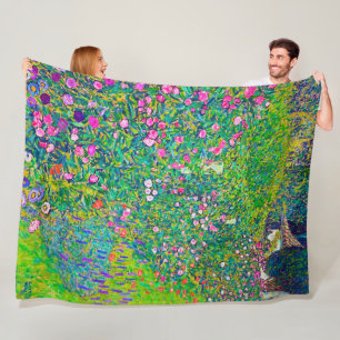 Italienska Garden, Gustav Klimt Fleecefilt