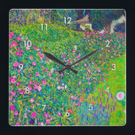 Italienska Garden, Gustav Klimt Fyrkantig Klocka<br><div class="desc">Gustav Klimt (14 juli, 1862 - 6 februari 1918) var en österrikisk symbolmålare och en av de mest framstående medlemmarna i Wien Secession-rörelsen. Klimt noteras för målningar, murar, skisser och andra föremål d'art. Förutom hans verk, som innefattar anklagelser och porträtt, målade han upp landskap. Klimt var bland konstnärer från Wienutträdet...</div>