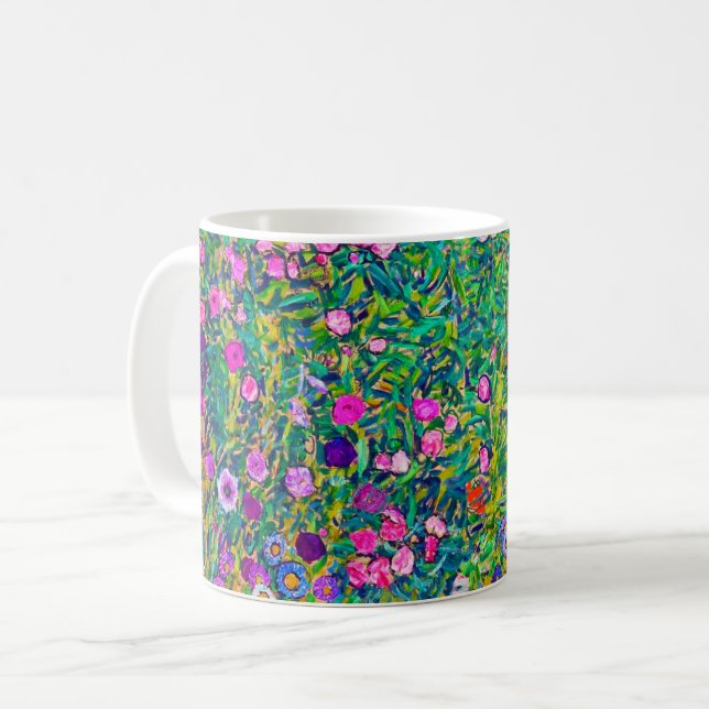 Italienska Garden, Gustav Klimt Kaffemugg (Framsida vänster)