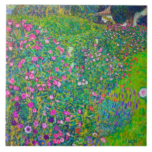 Italienska Garden, Gustav Klimt Kakelplatta