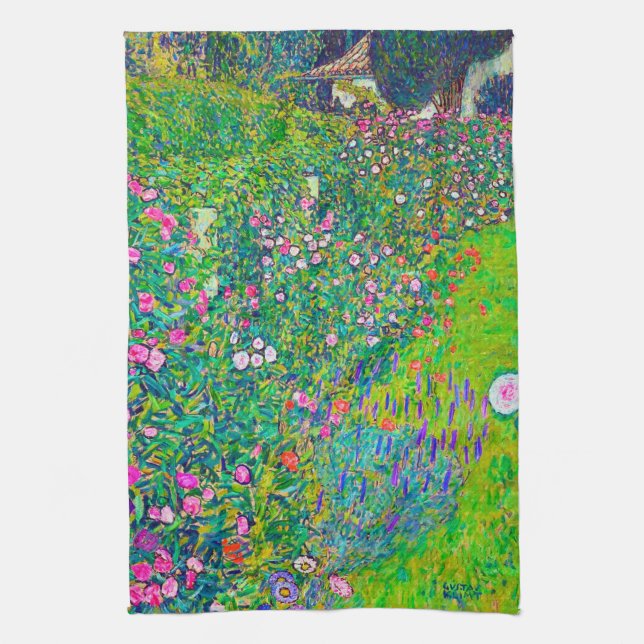Italienska Garden, Gustav Klimt Kökshandduk (Vertikal)