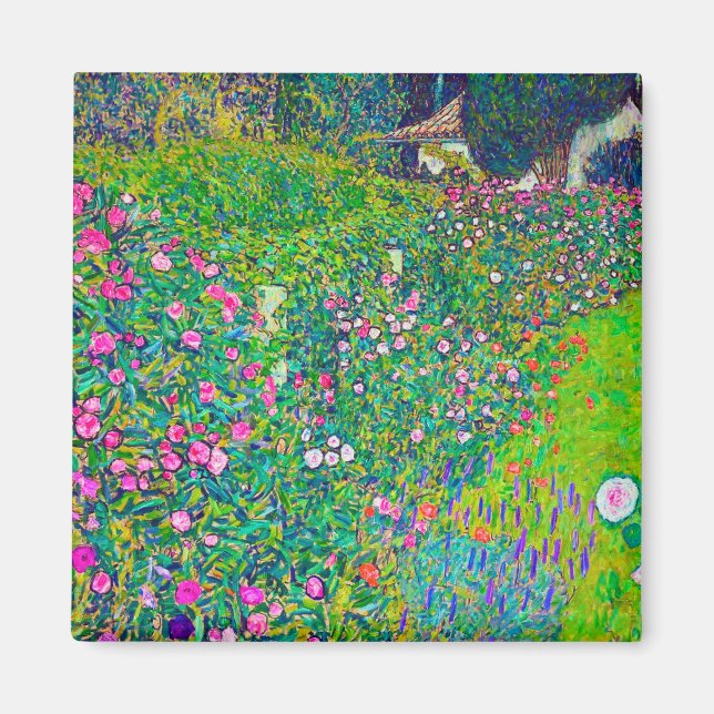 Italienska Garden, Gustav Klimt Magnet (Framsidan)