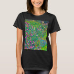 Italienska Garden, Gustav Klimt T Shirt<br><div class="desc">Gustav Klimt (14 juli, 1862 - 6 februari 1918) var en österrikisk symbolmålare och en av de mest framstående medlemmarna i Wien Secession-rörelsen. Klimt noteras för målningar, murar, skisser och andra föremål d'art. Förutom hans verk, som innefattar anklagelser och porträtt, målade han upp landskap. Klimt var bland konstnärer från Wienutträdet...</div>