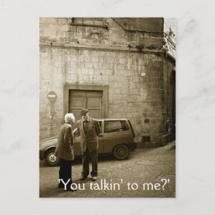 Italienska gatuarenan i sepia postcard maffia-text vykort
