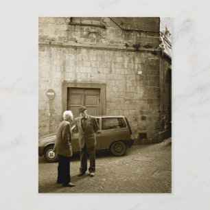 Italienska gatuarenan i sepia vycard vykort