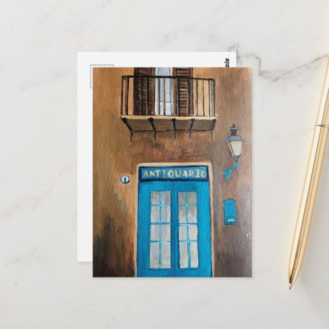 Italienska gatugatugatan | Sicilien | Resor | Dörr Vykort (Fram/Back In Situ)