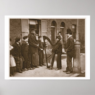 Italienska gatumusiker från "Street Life in Lon" Poster