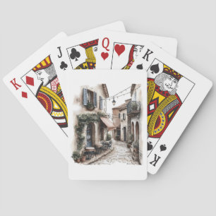 Italienska gatuuppspelningskort casinokort
