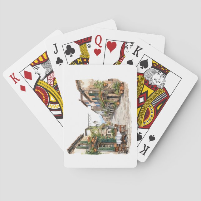 Italienska gatuuppspelningskort casinokort (Baksidan)
