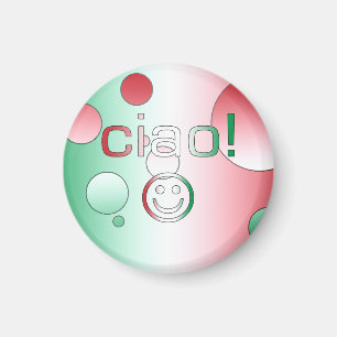 Italienska gåvor: Ansikte för hejer/Ciao Magnet