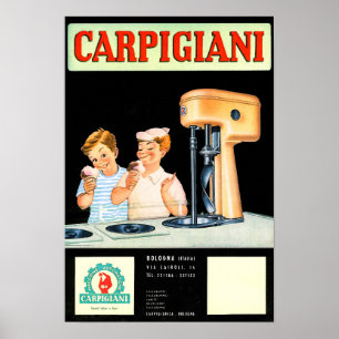 Italienska Gelato Ad Poster