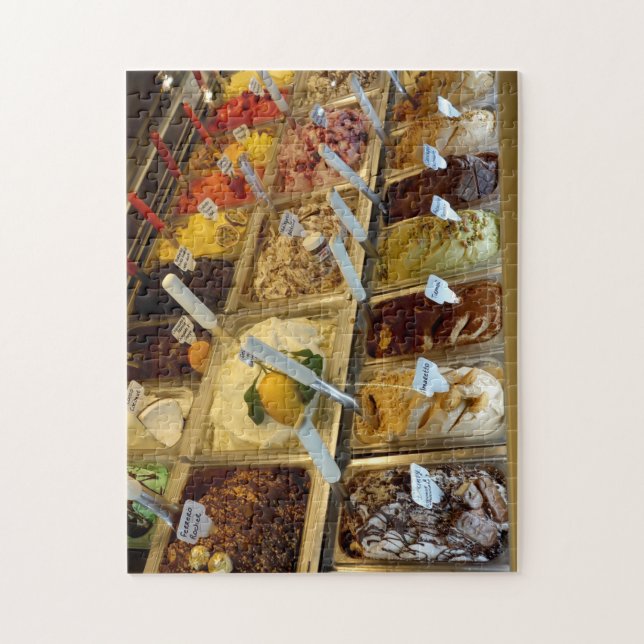 Italienska Gelato - Delicious Ice Cream från Itali Pussel (Vertikal)