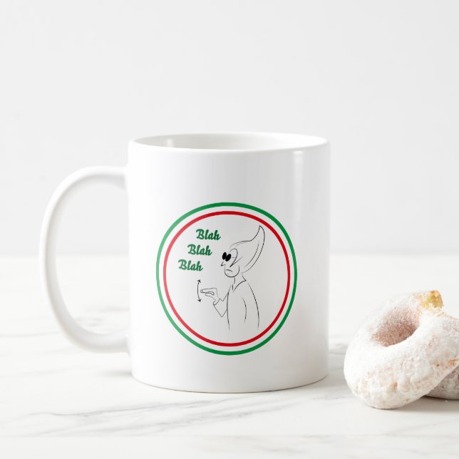 Italienska Gestures - Blah, Blah, Blah Kaffemugg (Med munk)